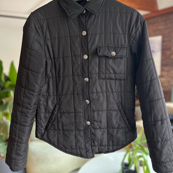 Black Quilted Snap-Front BDG Jacket - Picture 2 of 5
